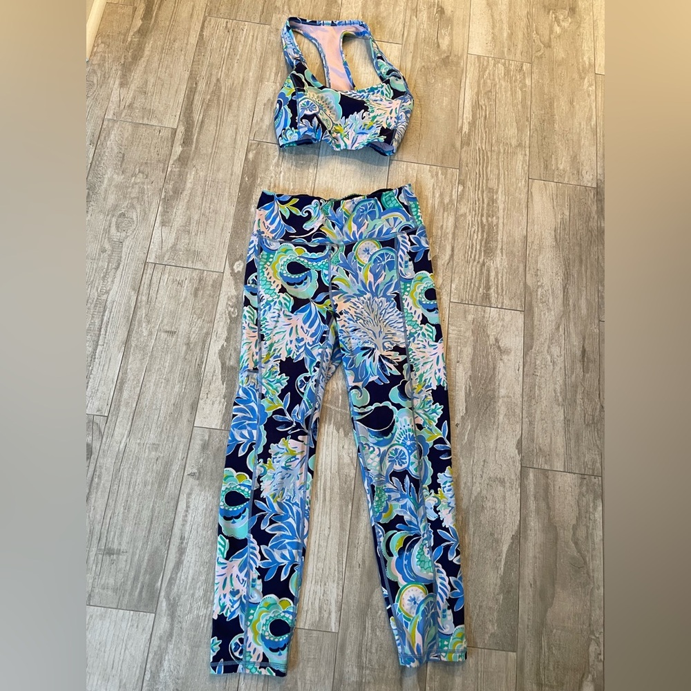 Lilly Pulitzer leggings and matching bra